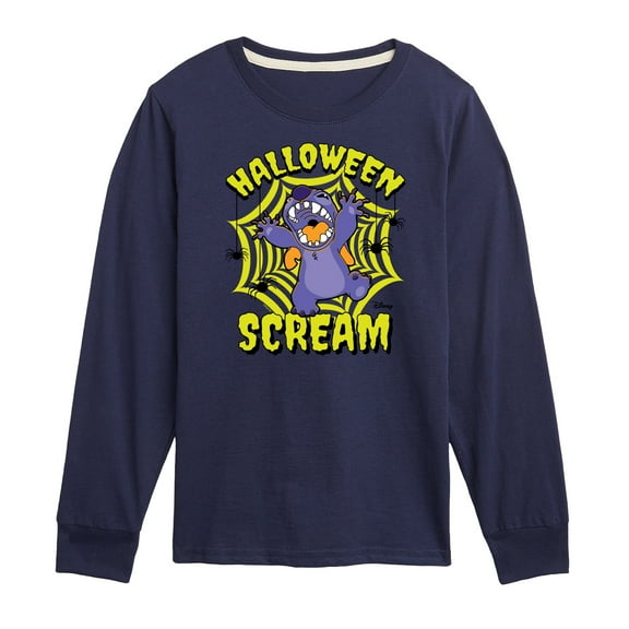 Disney - Lilo & Stitch - Halloween Scream Spiders - Toddler & Youth Long Sleeve Graphic T-Shirt