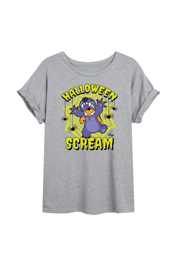 - Lilo & Stitch - Halloween Scream Spiders - Women's Oversized T-Shirt