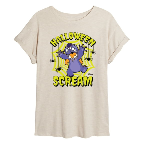 Disney - Lilo & Stitch - Halloween Scream Spiders - Women's Oversized T-Shirt
