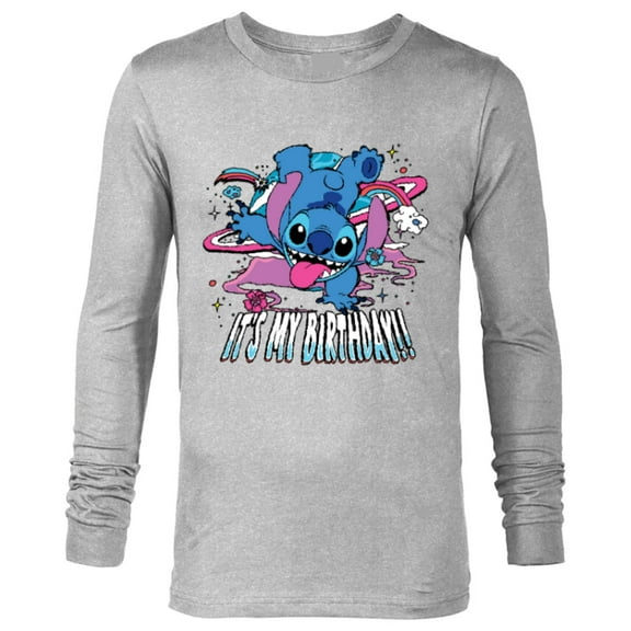 Disney Lilo & Stitch Handstand “It’s My Birthday!” - Long Sleeve T-Shirt for Men - Customized-Athletic Heather