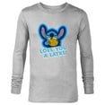 thumbnail image 1 of Disney Lilo & Stitch Hanukkah Holiday Love You a Latke - Long Sleeve T-Shirt for Men - Customized-Athletic Heather, 1 of 5