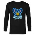 thumbnail image 1 of Disney Lilo & Stitch Hanukkah Holiday Love You a Latke - Long Sleeve T-Shirt for Men - Customized-Black, 1 of 5