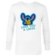 thumbnail image 1 of Disney Lilo & Stitch Hanukkah Holiday Love You a Latke - Long Sleeve T-Shirt for Men - Customized-White, 1 of 5