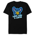 thumbnail image 1 of Disney Lilo & Stitch Hanukkah Holiday Love You a Latke - Short Sleeve Blended T-Shirt for Adults - Customized-Black, 1 of 5