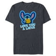thumbnail image 1 of Disney Lilo & Stitch Hanukkah Holiday Love You a Latke - Short Sleeve Blended T-Shirt for Adults - Customized-Navy Heather, 1 of 5