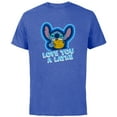 thumbnail image 1 of Disney Lilo & Stitch Hanukkah Holiday Love You a Latke - Short Sleeve Cotton T-Shirt for Adults - Customized-Royal Heather, 1 of 5