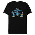 thumbnail image 1 of Disney Lilo & Stitch Happy Hanukkah Lights Spin Latkes - Short Sleeve Blended T-Shirt for Adults - Customized-Black, 1 of 5