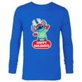 thumbnail image 1 of Disney Lilo & Stitch Happy Holidays Christmas 100% Naughty - Long Sleeve T-Shirt for Men - Customized-Navy, 1 of 5