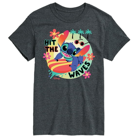 Disney - Lilo & Stitch - Hit the Waves - Men's Short Sleeve Graphic T-Shirt