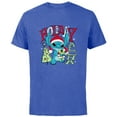 thumbnail image 1 of Disney Lilo & Stitch Holiday Aloha - Short Sleeve Cotton T-Shirt for Adults - Customized-Royal Heather, 1 of 5
