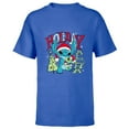 thumbnail image 1 of Disney Lilo & Stitch Holiday Aloha - Short Sleeve T-Shirt for Kids - Customized-Royal, 1 of 5