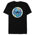 thumbnail image 1 of Disney Lilo & Stitch Holiday Circle Stitch Happy Hanukkah - Short Sleeve Blended T-Shirt for Adults - Customized-Black, 1 of 5