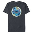 thumbnail image 1 of Disney Lilo & Stitch Holiday Circle Stitch Happy Hanukkah - Short Sleeve Blended T-Shirt for Adults - Customized-Navy Heather, 1 of 5