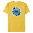 thumbnail image 1 of Disney Lilo & Stitch Holiday Circle Stitch Happy Hanukkah - Short Sleeve Blended T-Shirt for Adults - Customized-Yellow, 1 of 5