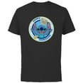 thumbnail image 1 of Disney Lilo & Stitch Holiday Circle Stitch Happy Hanukkah - Short Sleeve Cotton T-Shirt for Adults - Customized-Black, 1 of 5