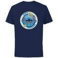thumbnail image 1 of Disney Lilo & Stitch Holiday Circle Stitch Happy Hanukkah - Short Sleeve Cotton T-Shirt for Adults - Customized-Navy, 1 of 5
