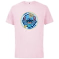 thumbnail image 1 of Disney Lilo & Stitch Holiday Circle Stitch Happy Hanukkah - Short Sleeve Cotton T-Shirt for Adults - Customized-Soft Pink, 1 of 5