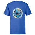 thumbnail image 1 of Disney Lilo & Stitch Holiday Circle Stitch Happy Hanukkah - Short Sleeve T-Shirt for Kids - Customized-Royal, 1 of 5