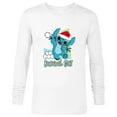 thumbnail image 1 of Disney Lilo & Stitch Holiday Santa Snowball Fight - Long Sleeve T-Shirt for Men - Customized-White, 1 of 5