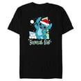 thumbnail image 1 of Disney Lilo & Stitch Holiday Santa Snowball Fight - Short Sleeve Blended T-Shirt for Adults - Customized-Black, 1 of 5