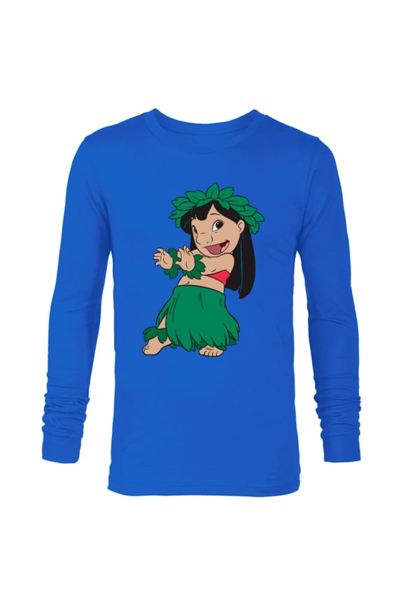 Lilo & Stitch Hula Dance - Long Sleeve T-Shirt for Men -Customized-Royal