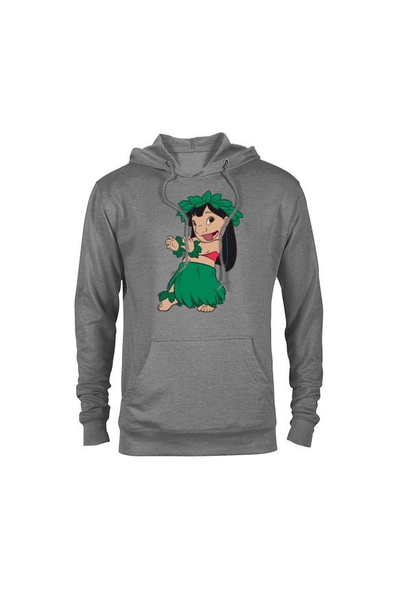 Lilo & Stitch Hula Dance - Pullover Hoodie for Adults -Customized-Graphite Heather