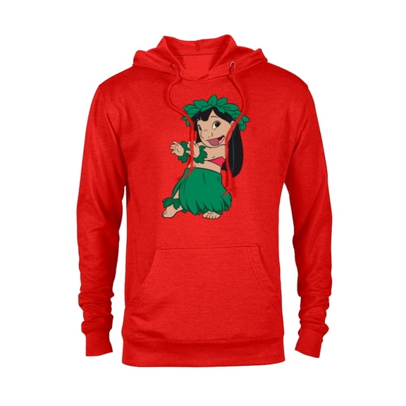 Disney Lilo & Stitch Hula Dance - Pullover Hoodie for Adults -Customized-Red Heather