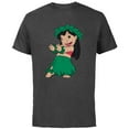 thumbnail image 1 of Disney Lilo & Stitch Hula Dance - Short Sleeve Cotton T-Shirt for Adults -Customized-Charcoal, 1 of 5