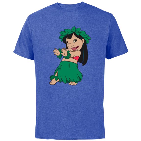 Disney Lilo & Stitch Hula Dance - Short Sleeve Cotton T-Shirt for Adults -Customized-Royal Heather