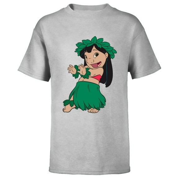 Disney Lilo & Stitch Hula Dance - Short Sleeve T-Shirt for Kids -Customized-Athletic Heather