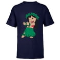 thumbnail image 1 of Disney Lilo & Stitch Hula Dance - Short Sleeve T-Shirt for Kids -Customized-Navy, 1 of 5