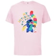 thumbnail image 1 of Disney Lilo & Stitch Ice Cream Cone “My Birthday! My Rules!” - Short Sleeve Cotton T-Shirt for Adults - Customized-Soft Pink, 1 of 5