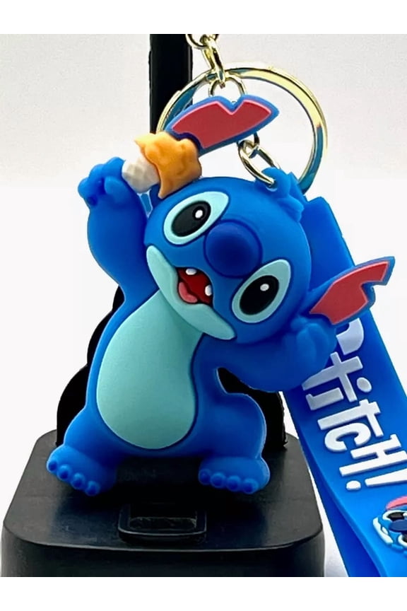Lilo & Stitch Ice Cream Deluxe PVC Keychain with keyring