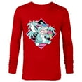 thumbnail image 1 of Disney Lilo & Stitch Ice Cream Retro 90s Beach - Long Sleeve T-Shirt for Men -Customized-New Red, 1 of 5