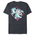 thumbnail image 1 of Disney Lilo & Stitch Ice Cream Retro 90s Beach - Short Sleeve Blended T-Shirt for Adults -Customized-Navy Heather, 1 of 5