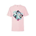 thumbnail image 1 of Disney Lilo & Stitch Ice Cream Retro 90s Beach - Short Sleeve T-Shirt for Kids -Customized-Soft Pink, 1 of 4