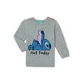 thumbnail image 1 of Disney Lilo & Stitch Jacquard Knit Crew Sweater with Buttons at Shoulder, Sizes 0/3M - 24M, 1 of 3