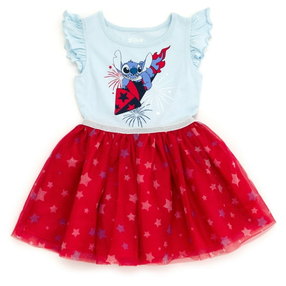 Disney Lilo & Stitch July 4th Tulle Americana Dress Toddler to Big Kid