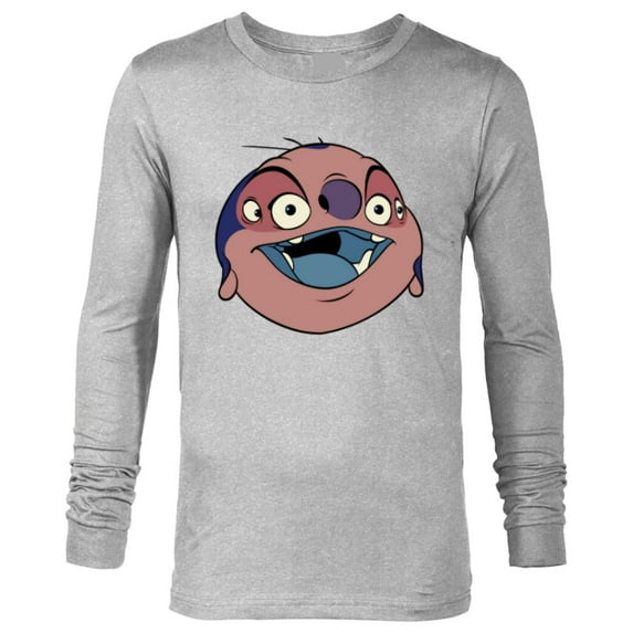 Disney Lilo & Stitch Jumba Jookiba Smiling Big Face Costume - Long Sleeve T-Shirt for Men - Customized-Athletic Heather