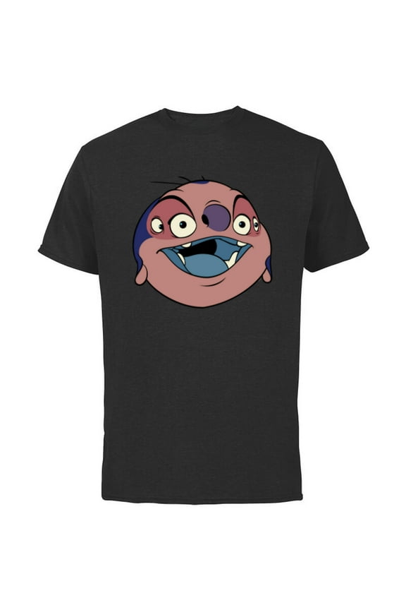 Lilo & Stitch Jumba Jookiba Smiling Big Face Costume - Short Sleeve Cotton T-Shirt for Adults - Customized-Black