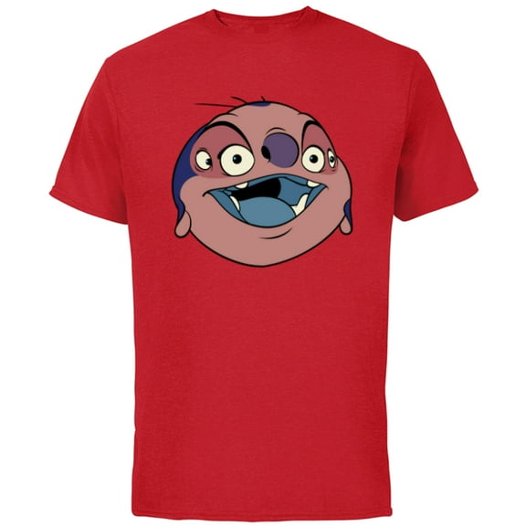Disney Lilo & Stitch Jumba Jookiba Smiling Big Face Costume - Short Sleeve Cotton T-Shirt for Adults - Customized-Red