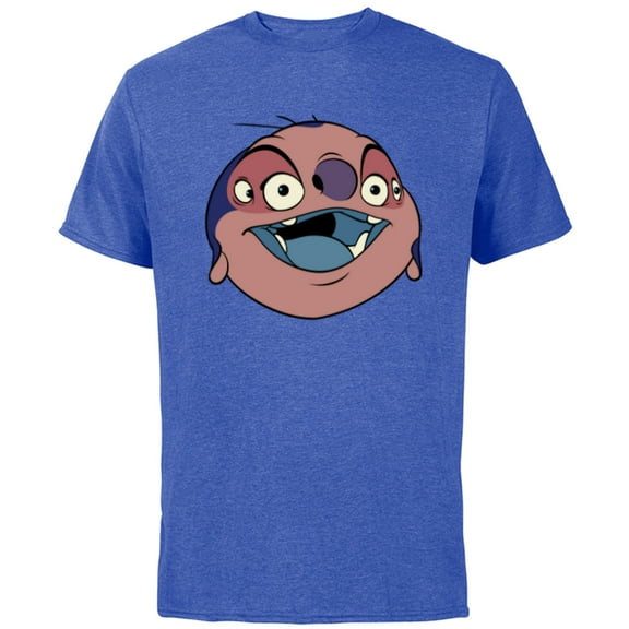 Disney Lilo & Stitch Jumba Jookiba Smiling Big Face Costume - Short Sleeve Cotton T-Shirt for Adults - Customized-Royal Heather