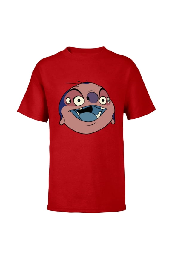 Lilo & Stitch Jumba Jookiba Smiling Big Face Costume - Short Sleeve T-Shirt for Kids - Customized-Red