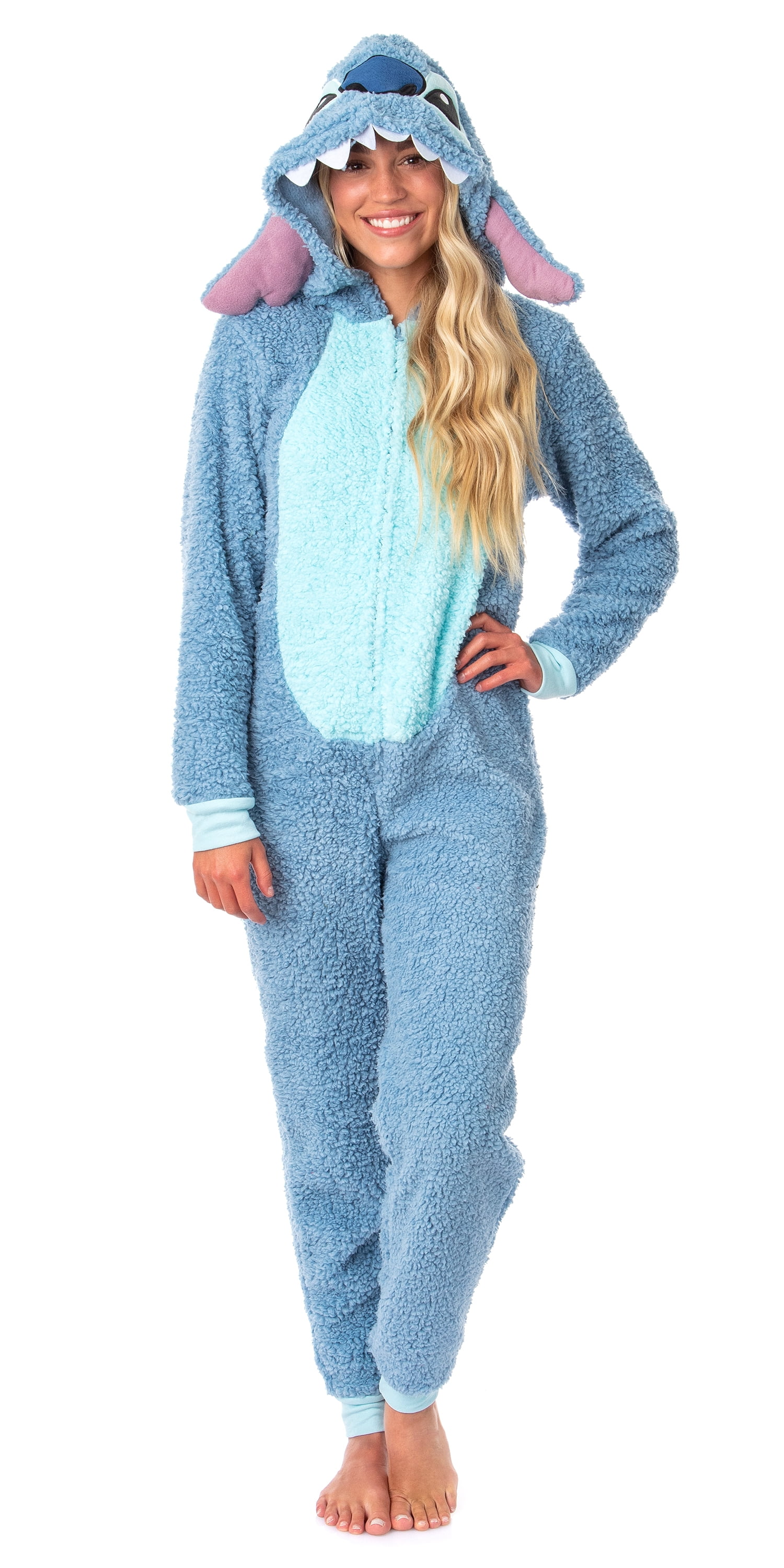 Disney Lilo Stitch Juniors Stitch Costume Cosplay Sherpa Union Suit