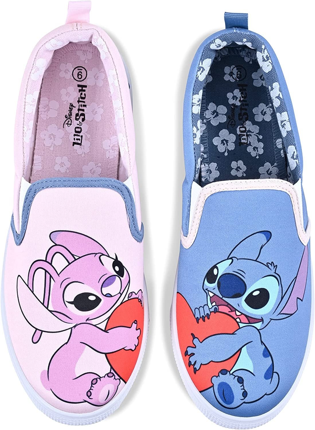 Disney Lilo & Stitch Ladies Shoes, Classic Slip On Canvas Shoes Light ...
