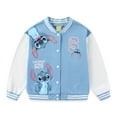 thumbnail image 1 of Disney Lilo & Stitch Letterman Varsity Bomber Jacket (Girls), Sizes 7-12, 1 of 4