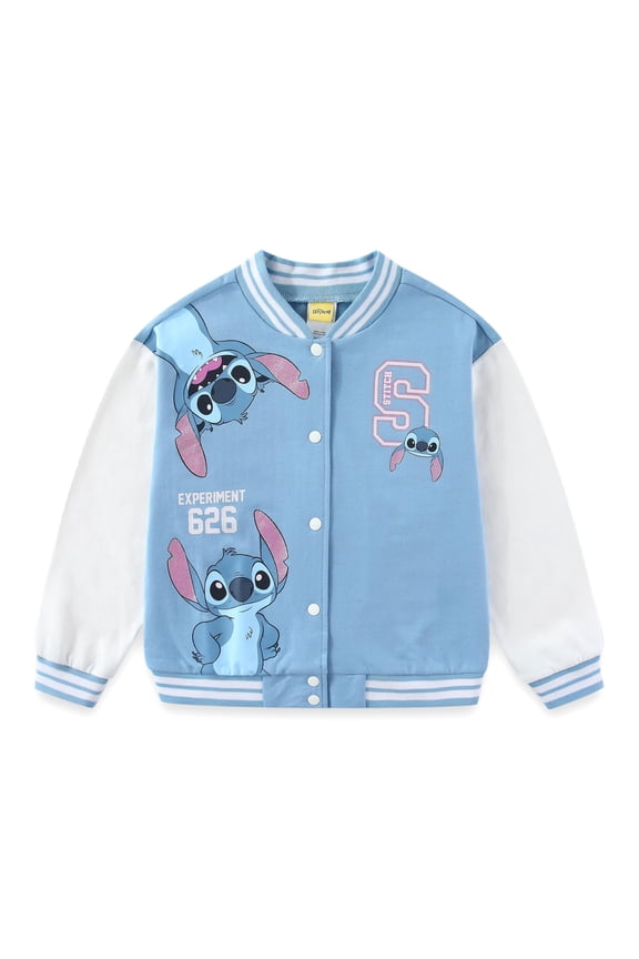Lilo & Stitch Letterman Varsity Bomber Jacket (Girls), Sizes 7-12