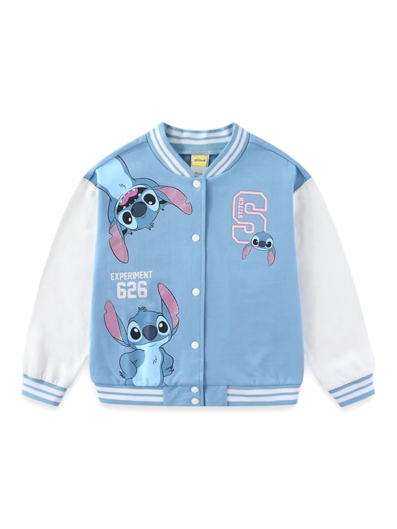 Lilo & Stitch Letterman Varsity Bomber Jacket (Girls), Sizes 6-12