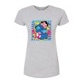 thumbnail image 1 of Disney - Lilo & Stitch - Lilo Stitch Hug - Juniors Fitted Graphic T-Shirt, 1 of 5