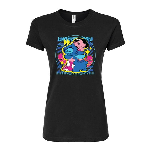 Disney - Lilo & Stitch - Lilo Stitch Hug - Juniors Fitted Graphic T-Shirt